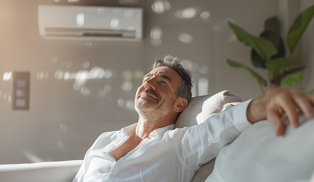 Cool off with air conditioning in the living room.