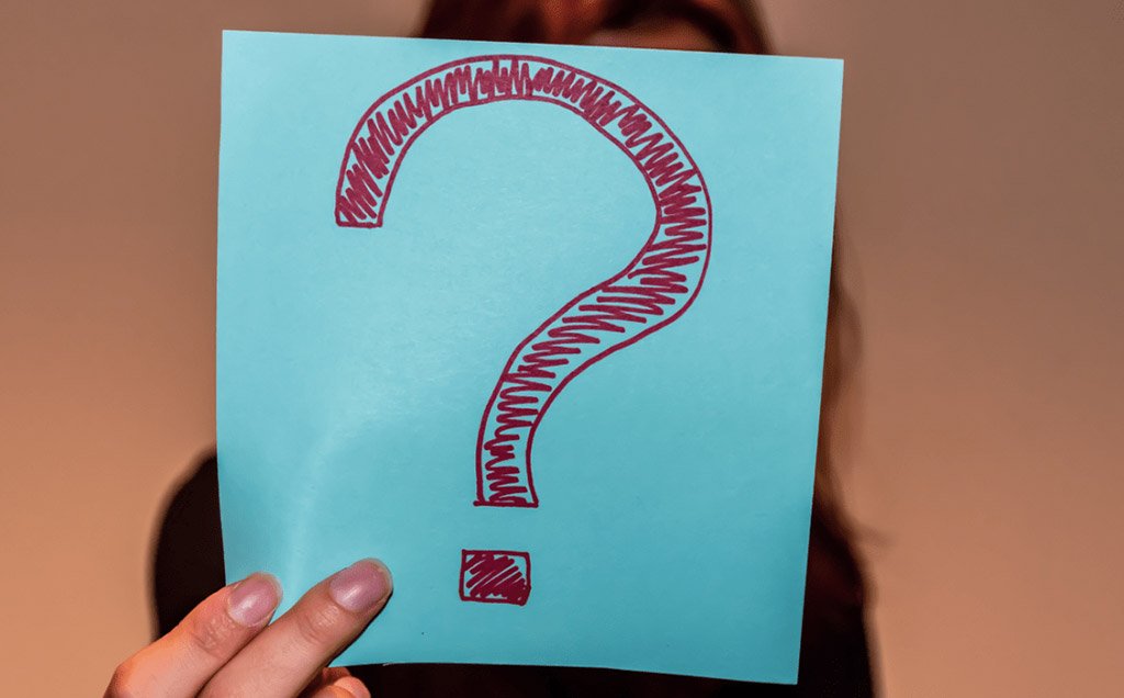 a hand-drawn question mark